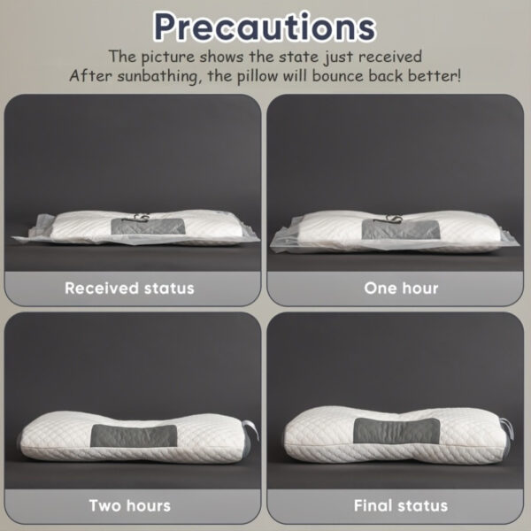buy 1 get 1 free, 2 soft woven neck massage couple pillows adjustable ergonomic orthotic profile support, high quality pillow core, detachable pillowcase for sleeping comfort