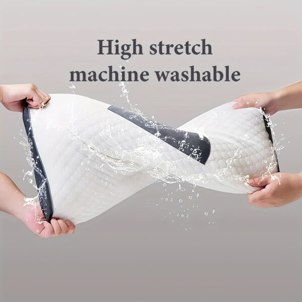 buy 1 get 1 free, 2 soft woven neck massage couple pillows adjustable ergonomic orthotic profile support, high quality pillow core, detachable pillowcase for sleeping comfort