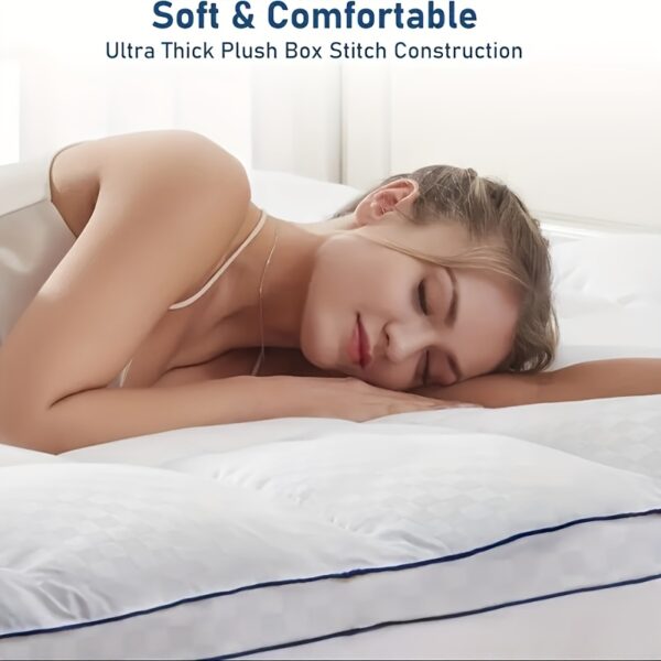 mattress topper, extra thick mattress pad pillow top mattress cover quilted fitted mattress protector top stretches up 8 21" deep pocket cooling