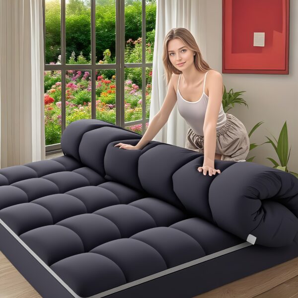 mattress topper, extra thick mattress pad pillow top mattress cover quilted fitted mattress protector top stretches up 8 21" deep pocket cooling
