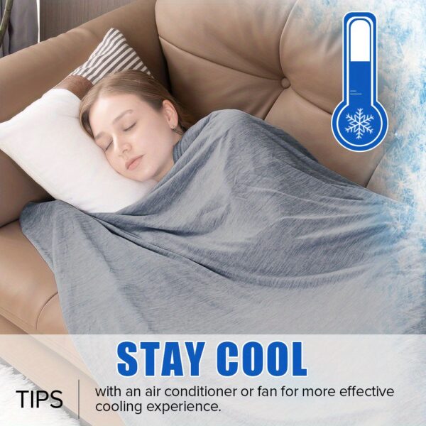 cooling blankets for hot sleepers summer blanket thin lightweight breathable soft double side enhanced blanket for bed couch sofa, keep cool for night sweats
