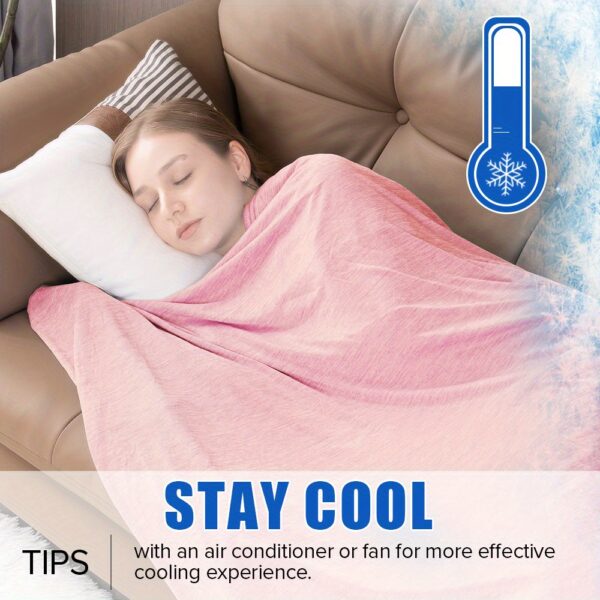 cooling blankets for hot sleepers summer blanket thin lightweight breathable soft double side enhanced blanket for bed couch sofa, keep cool for night sweats