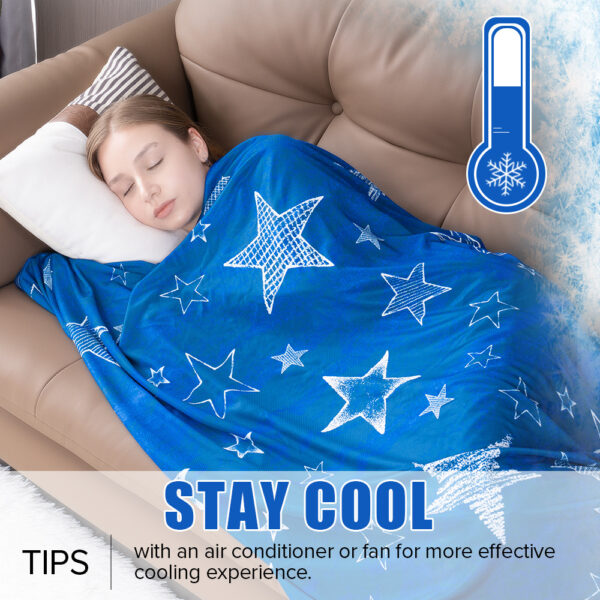 cooling blankets for hot sleepers summer blanket thin lightweight breathable soft double side enhanced blanket for bed couch sofa, keep cool for night sweats