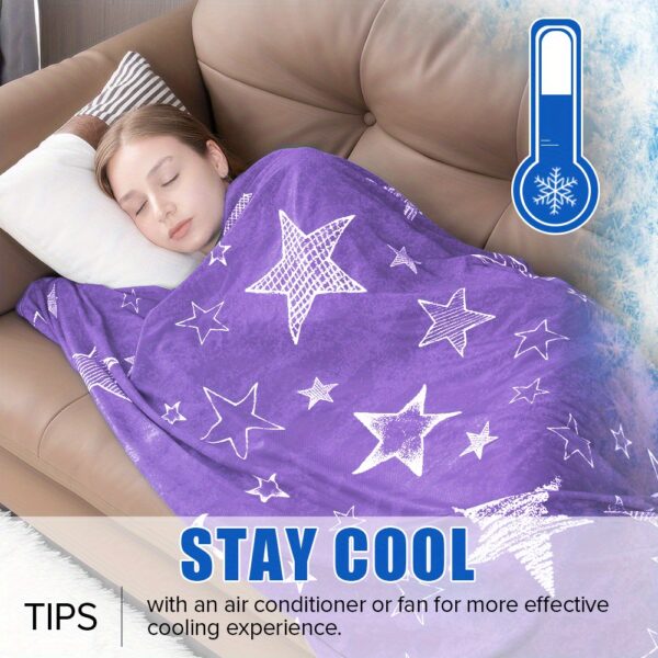 cooling blankets for hot sleepers summer blanket thin lightweight breathable soft double side enhanced blanket for bed couch sofa, keep cool for night sweats