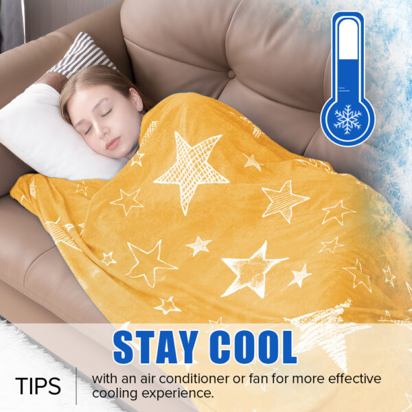 cooling blankets for hot sleepers summer blanket thin lightweight breathable soft double side enhanced blanket for bed couch sofa, keep cool for night sweats
