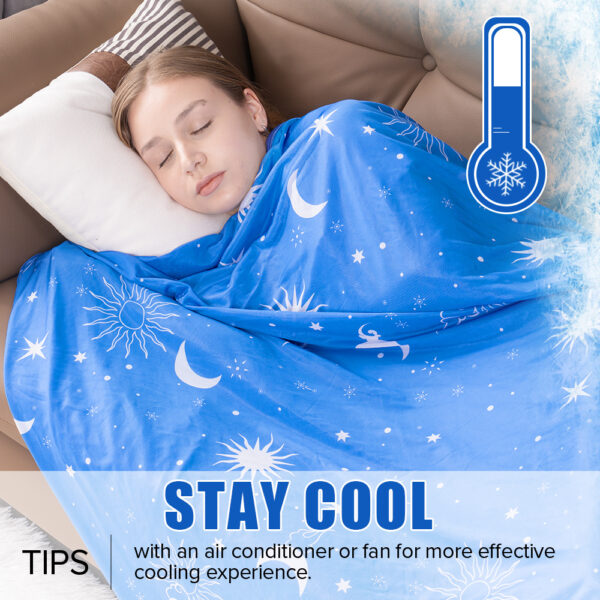 cooling blankets for hot sleepers summer blanket thin lightweight breathable soft double side enhanced blanket for bed couch sofa, keep cool for night sweats