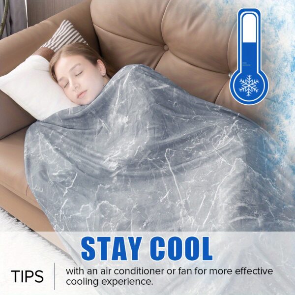 cooling blankets for hot sleepers summer blanket thin lightweight breathable soft double side enhanced blanket for bed couch sofa, keep cool for night sweats