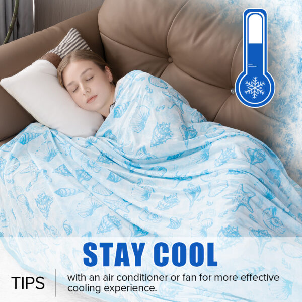 cooling blankets for hot sleepers summer blanket thin lightweight breathable soft double side enhanced blanket for bed couch sofa, keep cool for night sweats