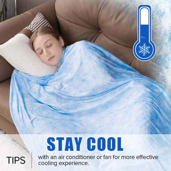 cooling blankets for hot sleepers summer blanket thin lightweight breathable soft double side enhanced blanket for bed couch sofa, keep cool for night sweats