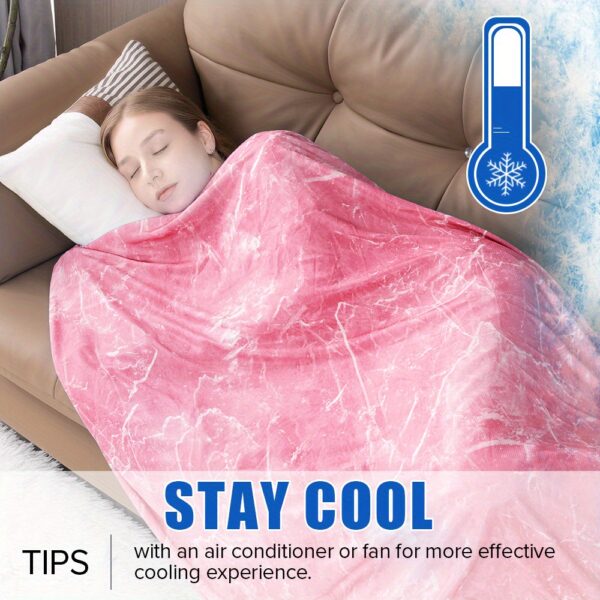 cooling blankets for hot sleepers summer blanket thin lightweight breathable soft double side enhanced blanket for bed couch sofa, keep cool for night sweats