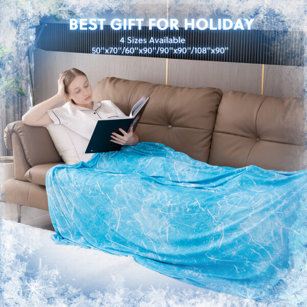 cooling blankets for hot sleepers summer blanket thin lightweight breathable soft double side enhanced blanket for bed couch sofa, keep cool for night sweats