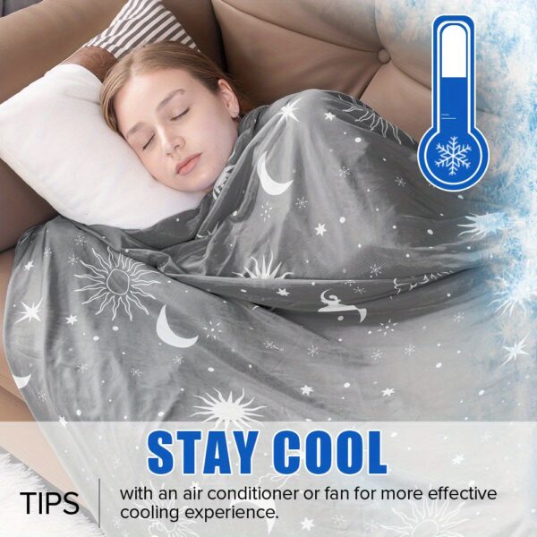 cooling blankets for hot sleepers summer blanket thin lightweight breathable soft double side enhanced blanket for bed couch sofa, keep cool for night sweats
