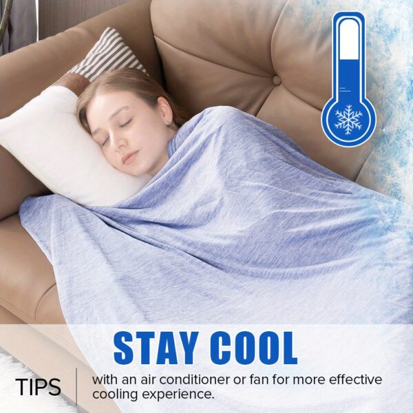 cooling blankets for hot sleepers summer blanket thin lightweight breathable soft double side enhanced blanket for bed couch sofa, keep cool for night sweats