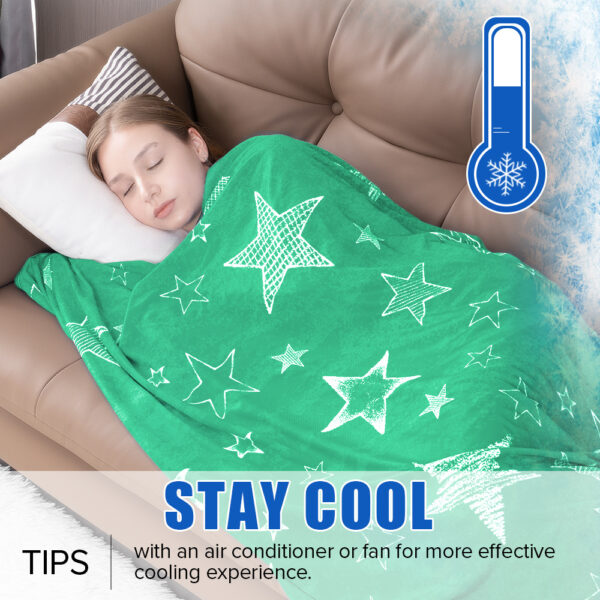 cooling blankets for hot sleepers summer blanket thin lightweight breathable soft double side enhanced blanket for bed couch sofa, keep cool for night sweats