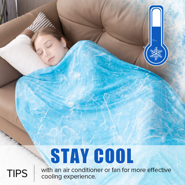 cooling blankets for hot sleepers summer blanket thin lightweight breathable soft double side enhanced blanket for bed couch sofa, keep cool for night sweats