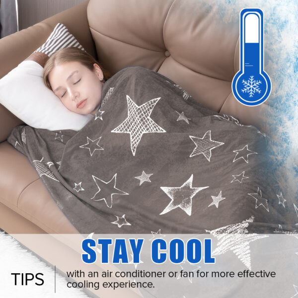 cooling blankets for hot sleepers summer blanket thin lightweight breathable soft double side enhanced blanket for bed couch sofa, keep cool for night sweats
