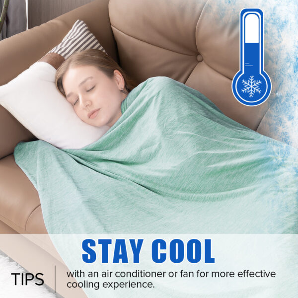 cooling blankets for hot sleepers summer blanket thin lightweight breathable soft double side enhanced blanket for bed couch sofa, keep cool for night sweats